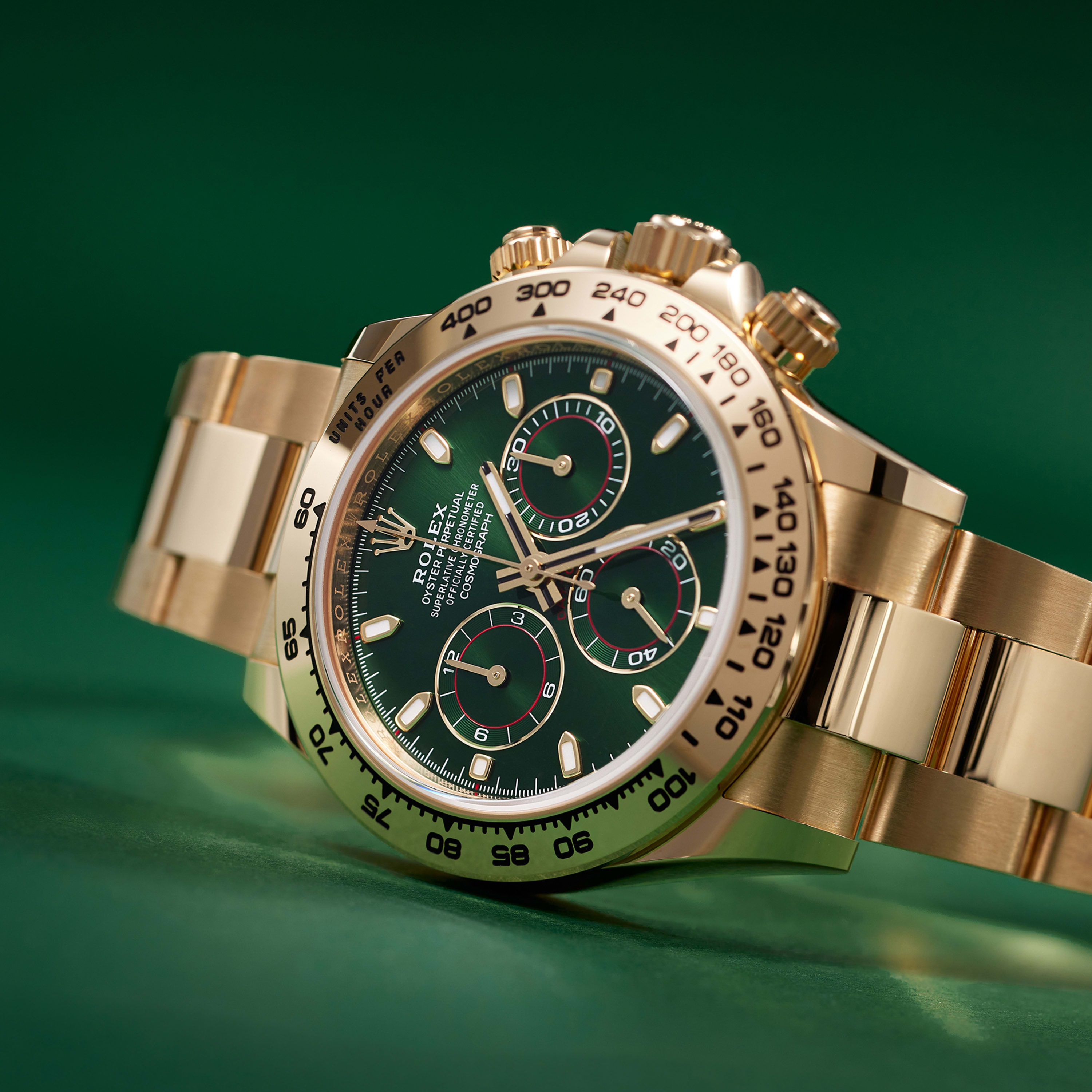 Rolex Daytona Yellow Gold Green Dial 