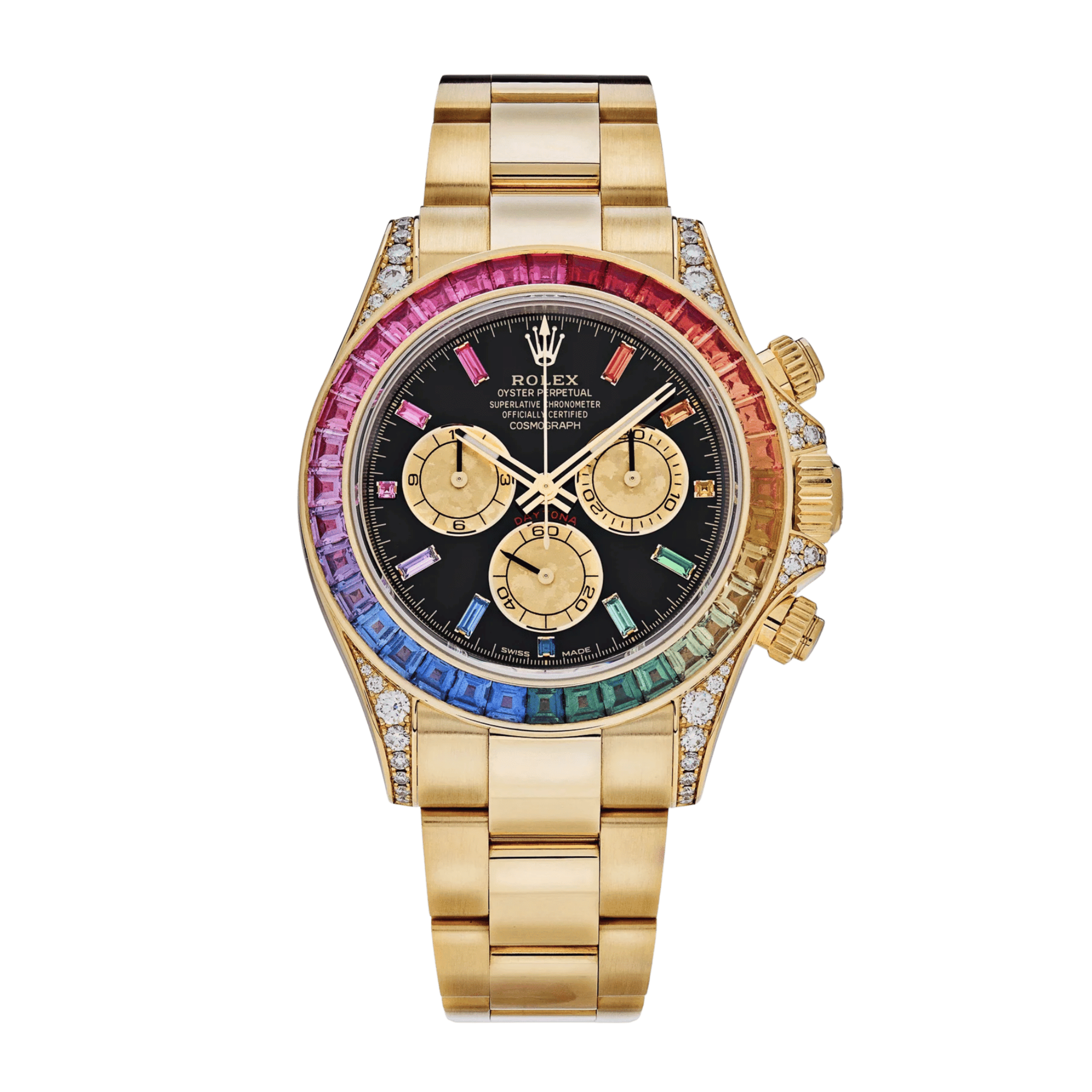 Rolex Daytona Yellow Gold Rainbow Black Dial 40mm 126598RBOW