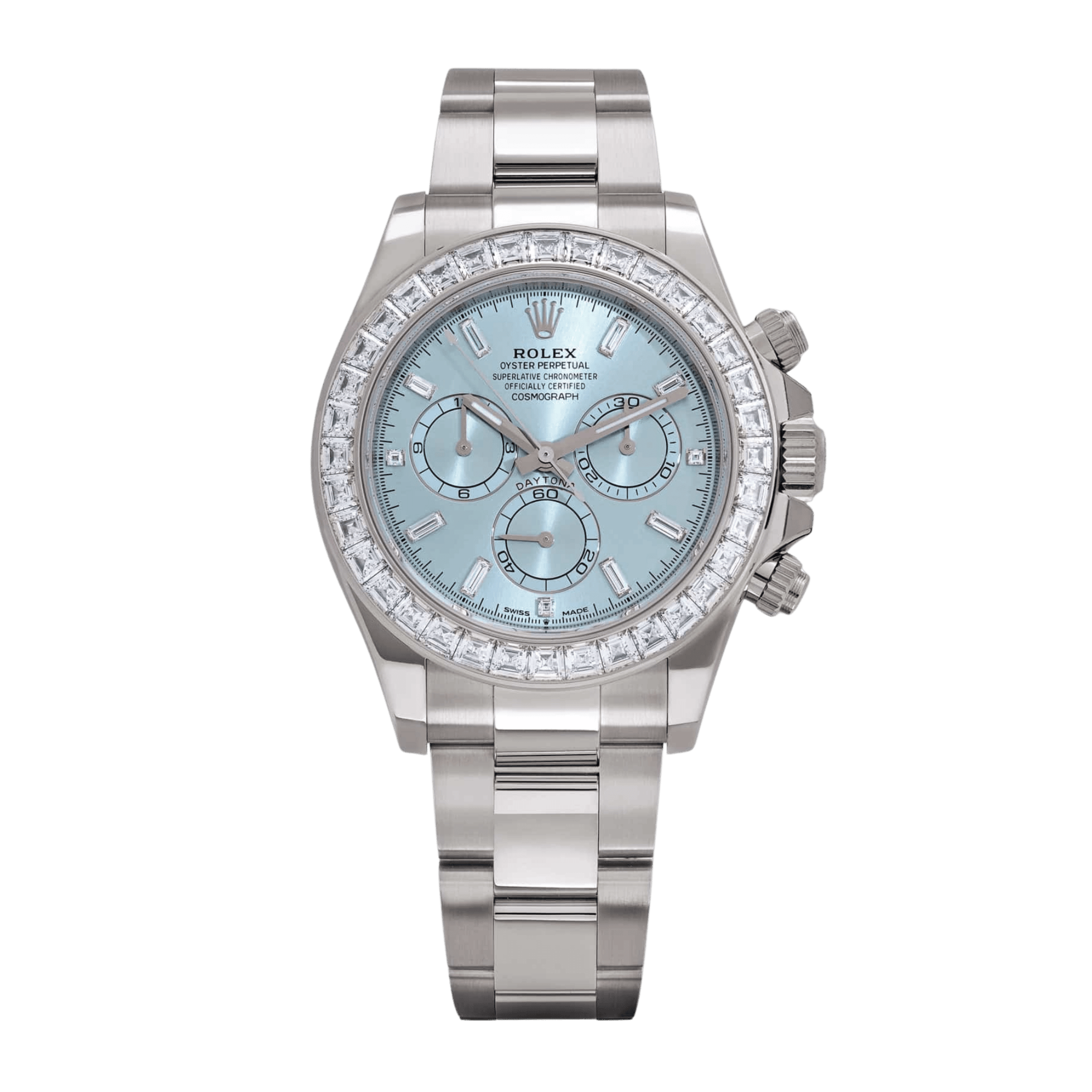 Rolex Daytona Platinum Diamond Ice Blue Dial 40mm 126576TBR-0001