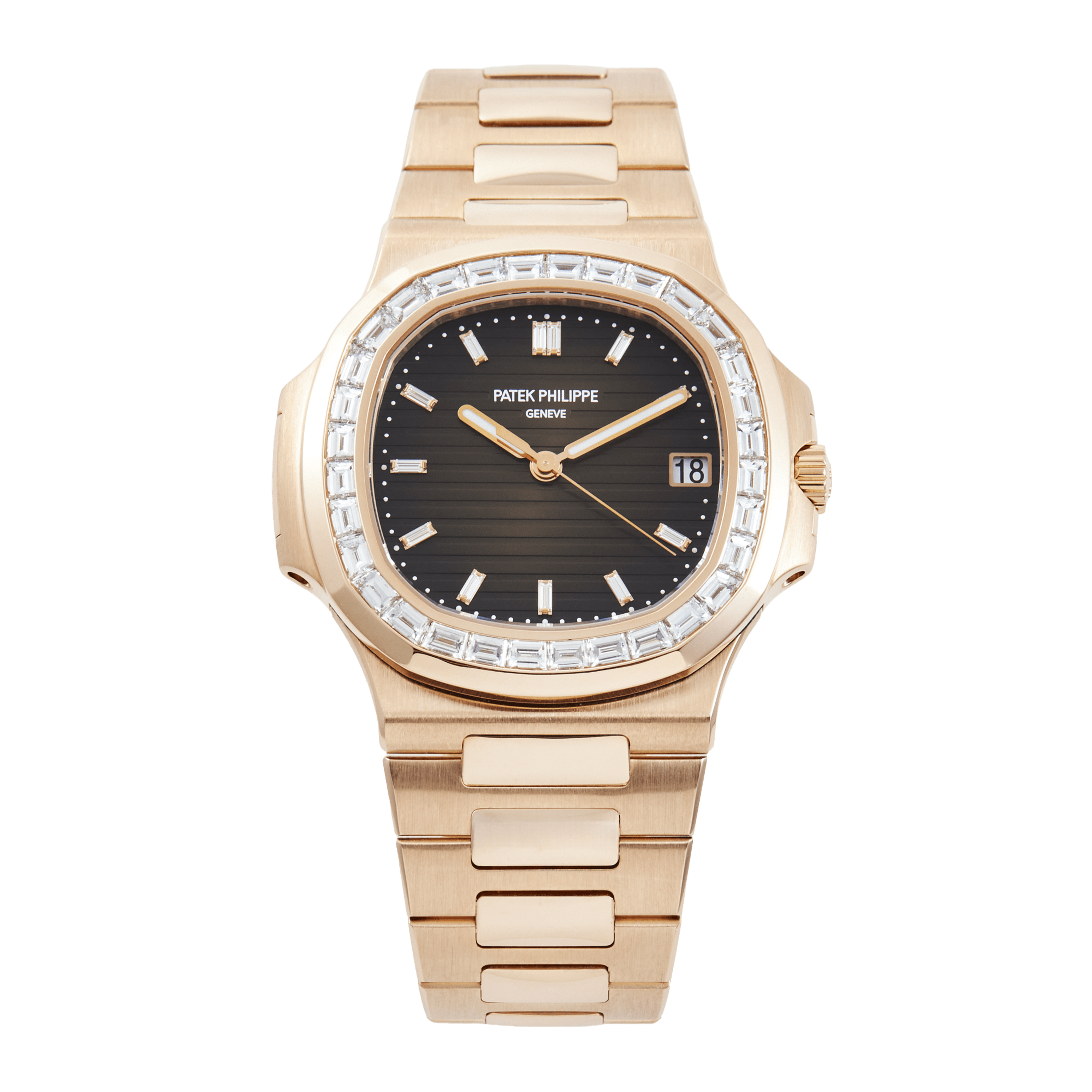 Patek Philippe Nautilus Rose Gold Diamond Brown Dial 40mm 5273/1R