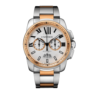 Calibre de Cartier Chronograph Rose Gold & Steel Silver Dial 42mm Sell Image