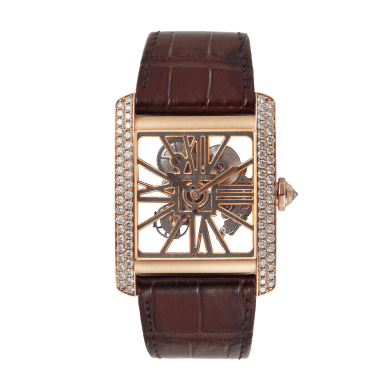 Tank MC Rose Gold Diamond Skeleton Dial 34mm Sell Image