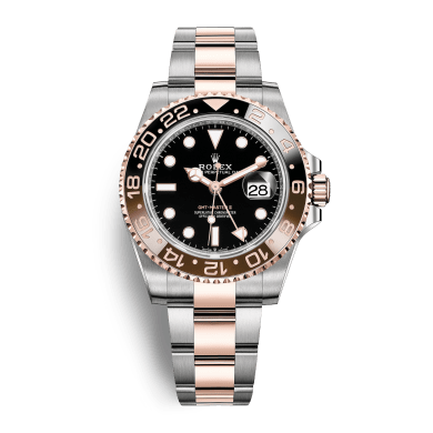 GMT-Master II "Rootbeer" Rose Gold & Steel Black Dial 40mm Sell Image