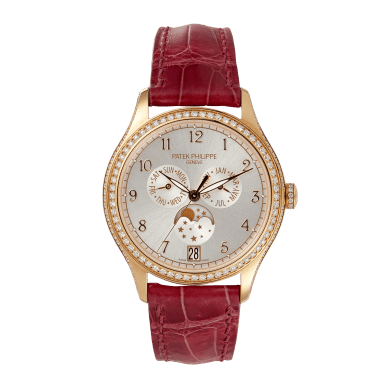 Annual Calendar Rose Gold Diamond Silver Dial 38mm Sell Image
