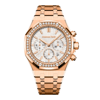 Royal Oak Chronograph Rose Gold Diamond Silver Dial 38mm Sell Image