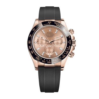 Daytona Rose Gold Baguette Oysterflex Pink Dial 40mm Sell Image