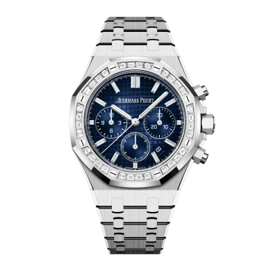 Royal Oak Chronograph White Gold Diamond Blue Dial 38mm Sell Image