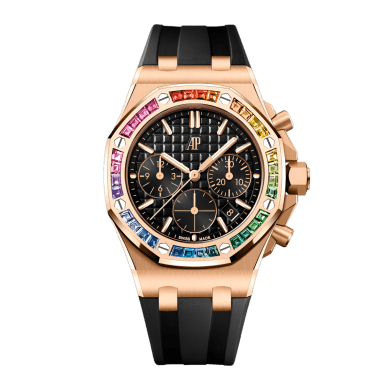 Royal Oak Offshore Lady Chronograph Rose Gold Rainbow Black Dial 37mm Sell Image