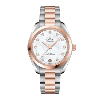 Aqua Terra Rose Gold & Steel Mother of Pearl Dial 34mm Sell Image