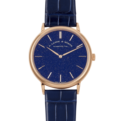 Saxonia Thin Rose Gold Blue Aventurine Dial 40mm Sell Image