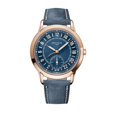 Calatrava Travel Time 24 Hour Rose Gold Blue Dial 42mm Sell Image