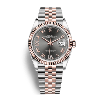 Datejust Rose Gold & Steel Jubilee Grey Dial 36mm Sell Image