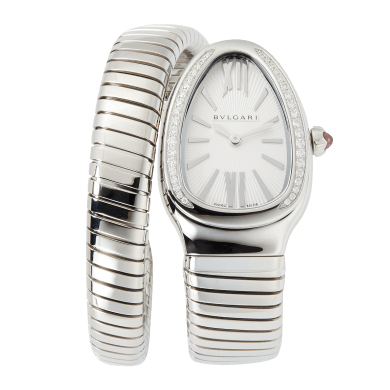 Serpenti Tubogas Steel Diamond Silver Dial 35mm Sell Image