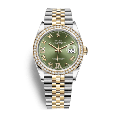 Datejust Yellow Gold & Steel Diamond Jubilee Green Dial 36mm Sell Image