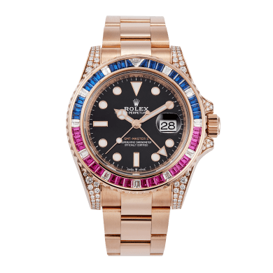 GMT-Master II Rose Gold Diamond Black Dial 40mm Sell Image