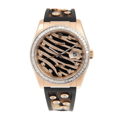 Datejust Rose Gold Diamond Black Dial 36mm Sell Image