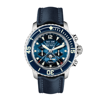 Fifty Fathoms Chronograph Quantieme Complet Steel Blue Dial 45mm Sell Image