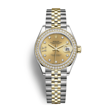 Lady-Datejust Yellow Gold & Steel Diamond Champagne Dial 28mm Sell Image