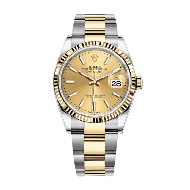 Datejust Yellow Gold & Steel Champagne Dial 36mm Sell Image