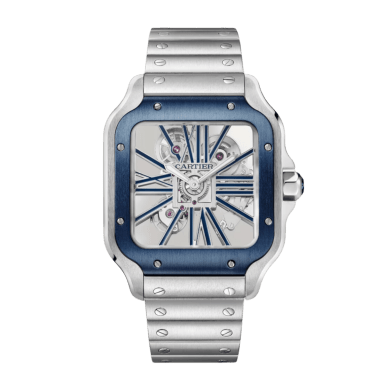 Santos de Cartier Steel Skeleton Dial 39mm Sell Image