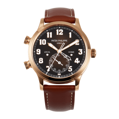 Calatrava Pilot Travel Time Rose Gold Brown Dial 42mm Sell Image
