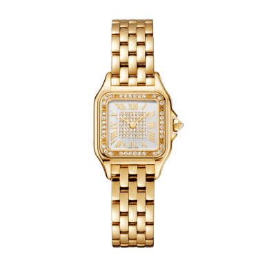 Panthère de Cartier Yellow Gold Diamond Silver Pave Dial 22mm Sell Image