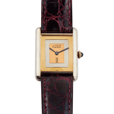 Vintage Must de Cartier Silver with Gold Plated Multi-Color Dial 24mm Sell Image