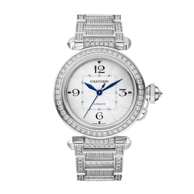 Pasha de Cartier White Gold Diamond Silver Dial 35mm Sell Image