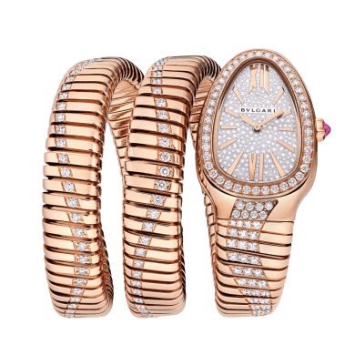 Serpenti Tubogas Rose Gold Diamond Pave Dial 35mm Sell Image