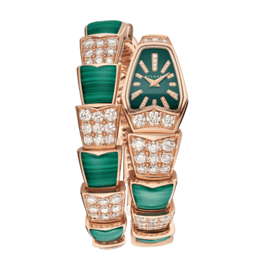 Serpenti Jewelry Rose Gold Diamond Green Dial 26mm Sell Image