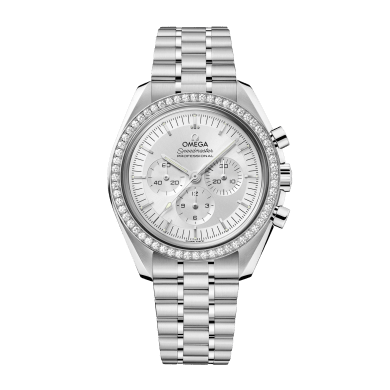 Speedmaster Professional Moonwatch White Gold Diamond Silver Dial 42mm Sell Image