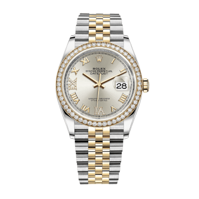 Datejust Yellow Gold & Steel Diamond Silver Dial 36mm Sell Image