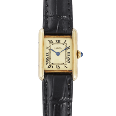 Vintage Tank Gold Plated White Dial 20mm Sell Image