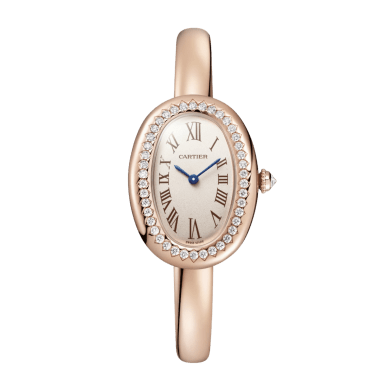Baignoire de Cartier Size 15 Rose Gold Diamond Silver Dial 31mm Sell Image
