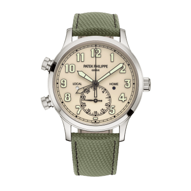 Calatrava Pilot Travel Time White Gold Ivory Dial 42mm Sell Image
