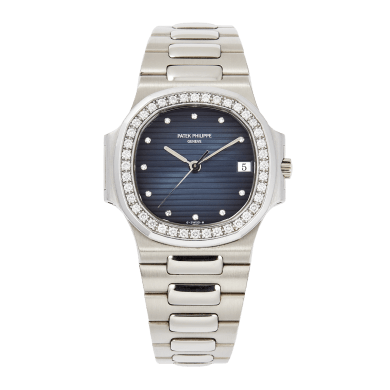 Vintage Nautilus White Gold Diamond Blue Dial 37mm Sell Image