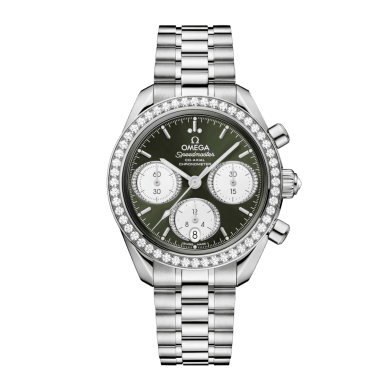 Speedmaster Date Steel Diamond Green Dial 38mm Sell Image