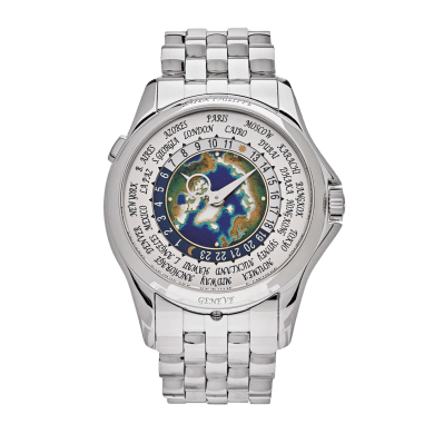 World Time Platinum Cloisonné Enamel Dial 39mm Sell Image