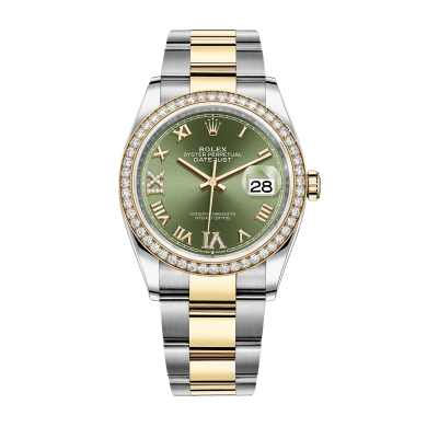 Datejust Yellow Gold & Steel Diamond Green Dial 36mm Sell Image