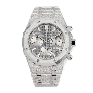 Royal Oak Chronograph Frosted White Gold Grey Dial 41mm Sell Image
