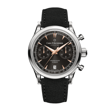Manero Flyback Steel Black Dial 40mm Sell Image