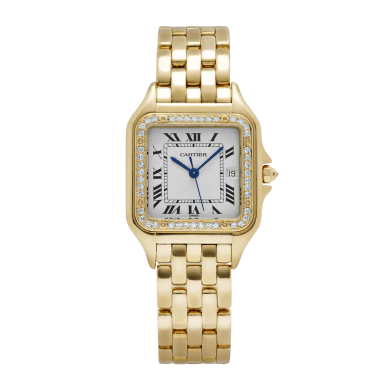 Panthère de Cartier Yellow Gold Diamond White Dial 27mm Sell Image