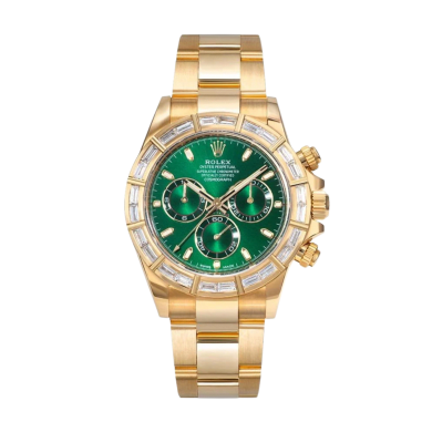 Daytona Yellow Gold Diamond Green Dial 40mm Sell Image