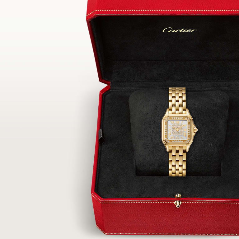 Panthère de Cartier Yellow Gold Diamond Silver Pave Dial 22mm Product Image 5