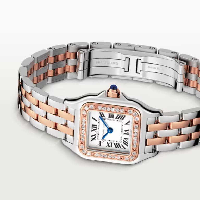 Panthère de Cartier Rose Gold & Steel Diamond White Dial 22mm Product Image 3
