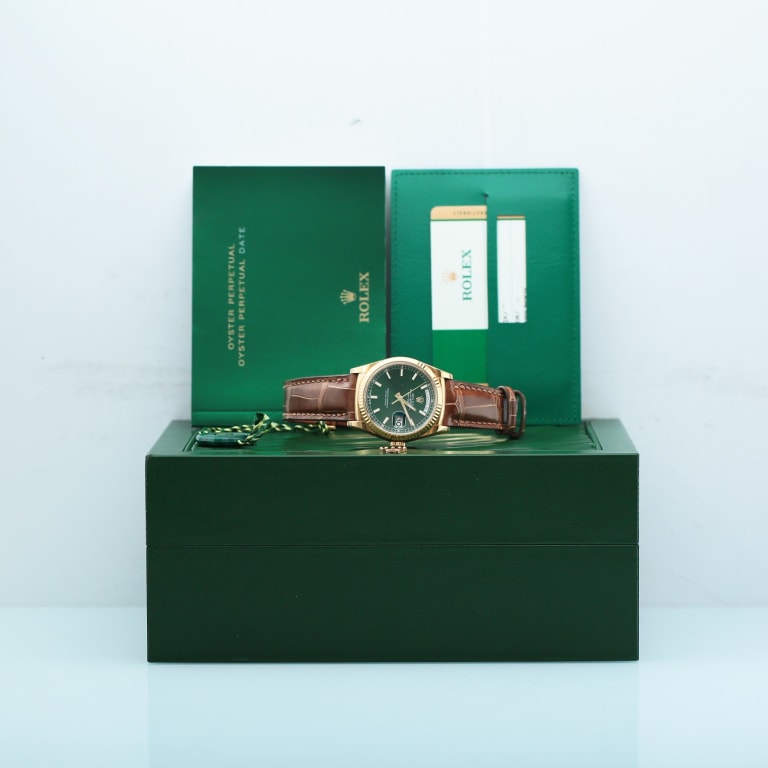 Day Date Yellow Gold Green Dial 36mm Product Image 7