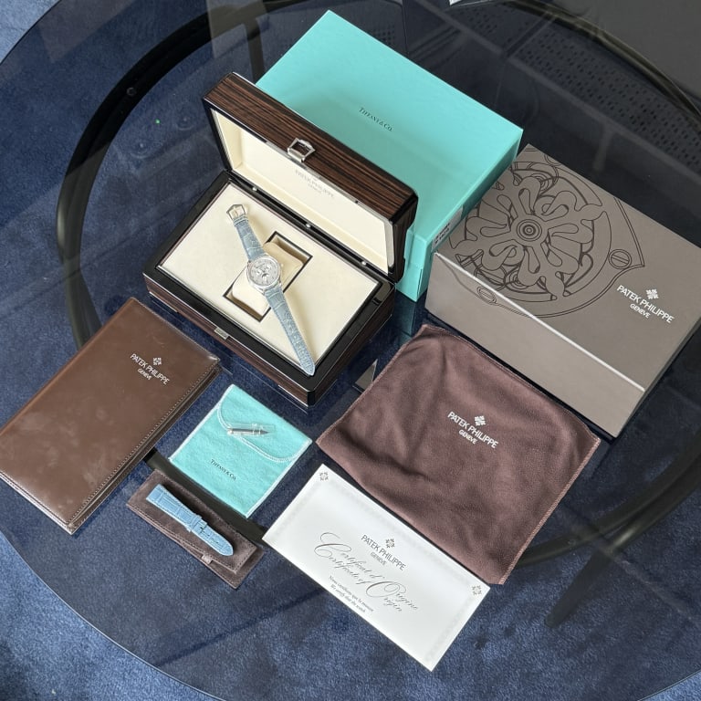Annual Calendar "Tiffany & Co." White Gold Diamond Silver Dial 38mm Product Image 12