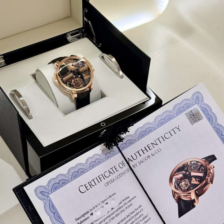 Opera Godfather Musical Watch Rose Gold Black Dial 49mm Product Image 9