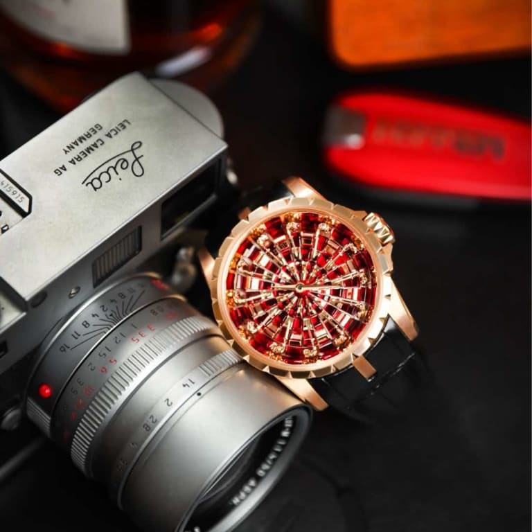 Excaliber Rose Gold Red Enamel Dial 45mm Product Image 5