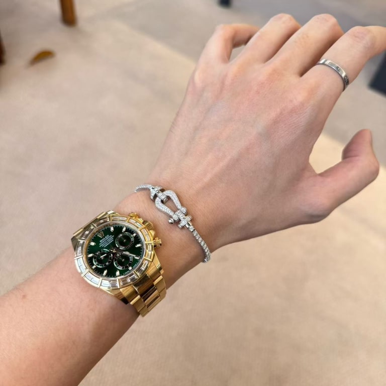 Daytona Yellow Gold Diamond Green Dial 40mm Product Image 4